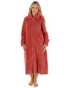 Slenderella Womens 46" Waffle Fleece Zip Dressing Gown