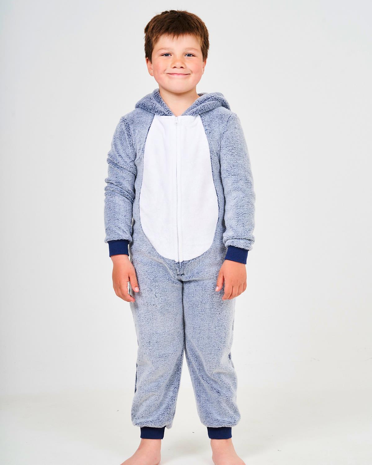 Kids Blue Husky Dog Onesie Slumber Hut