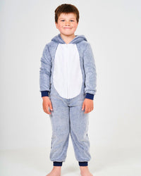 Kids Blue Husky Dog Onesie