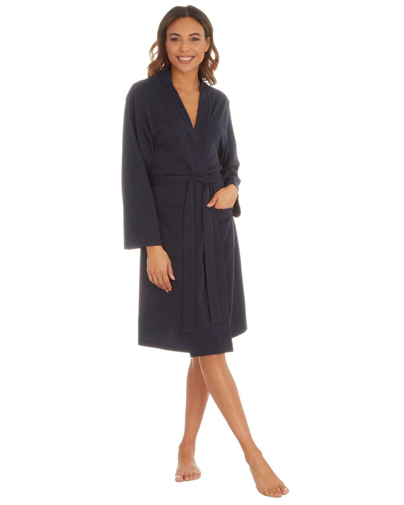 Womens Jersey Cotton Rich Kimono Robe