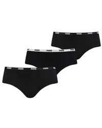 Puma Womens 3 Pack Cotton Stretch Hipster Brief