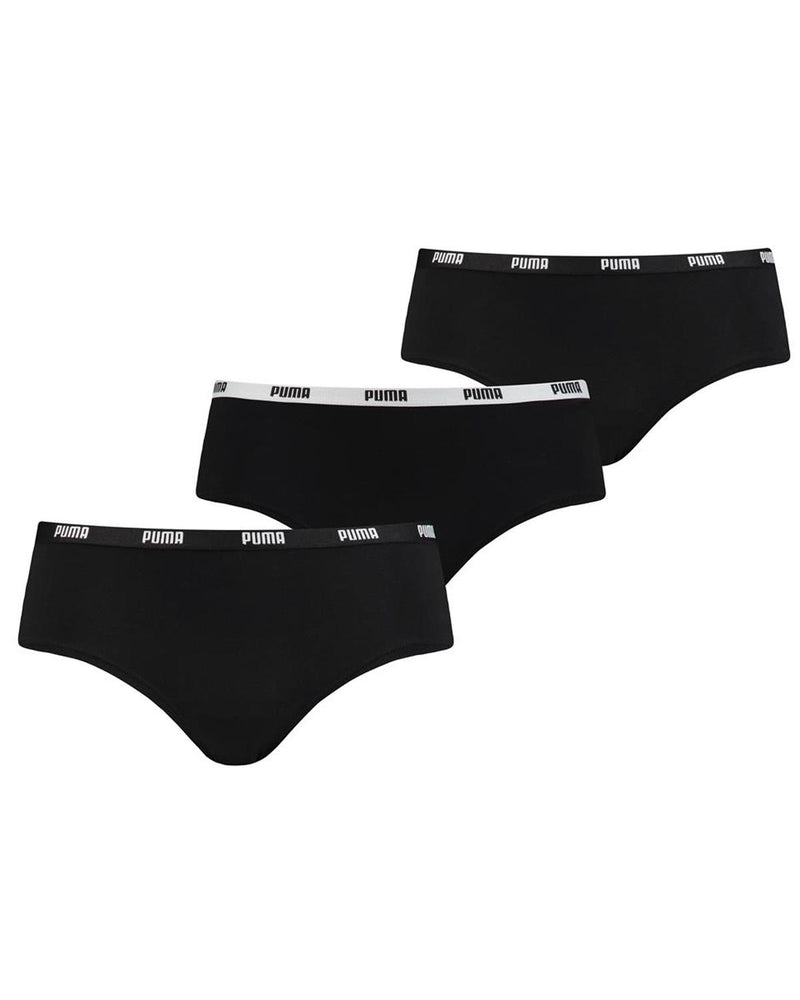 Puma Womens 3 Pack Cotton Stretch Hipster Brief