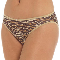 Anucci Womens 5 Pack Animal Print High Leg Briefs