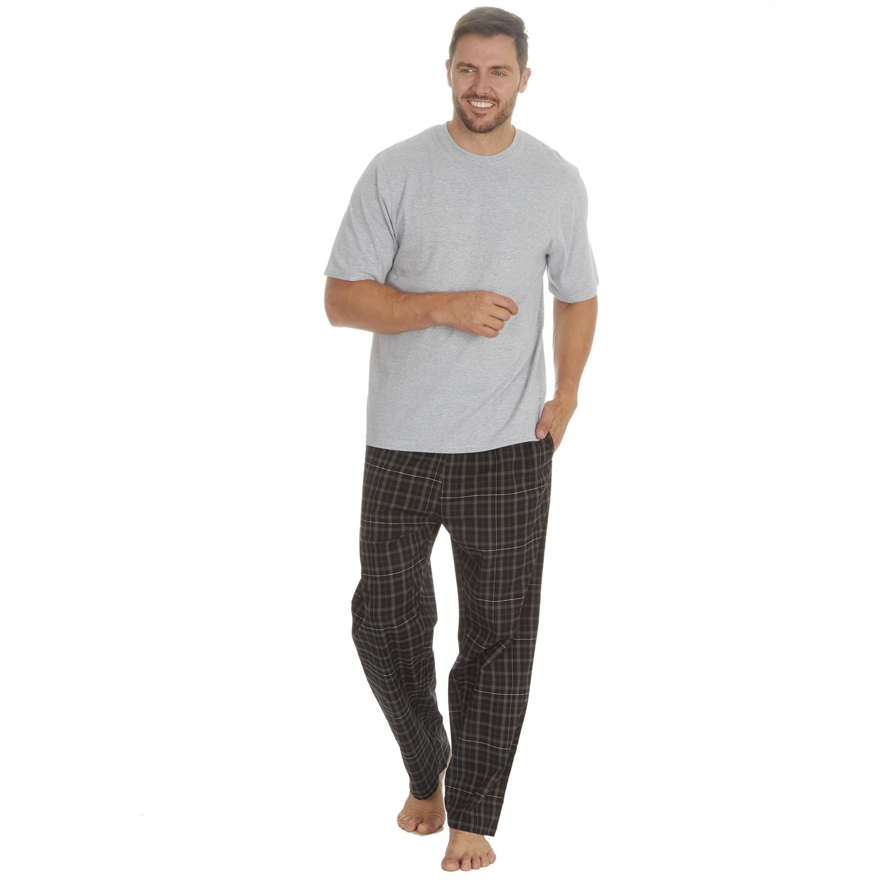 Cargo Bay Mens Short Sleeve Check Pyjamas