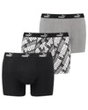 Puma Mens 3 Pack Cotton Print Boxer Shorts