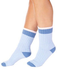 Slenderella Womens Classic Rib Bed Socks