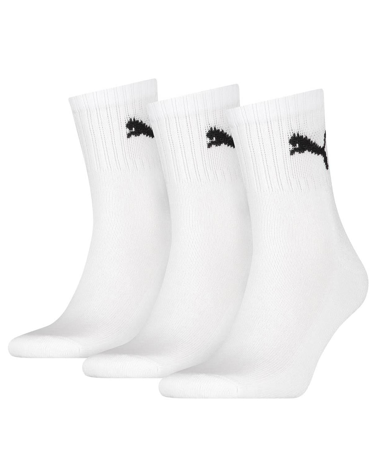 Puma Unisex 3 Pack Cotton Short Crew Socks