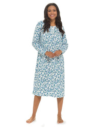 Wolf & Harte Womens Polar Fleece Floral Nightie