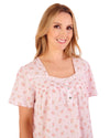 Slenderella Womens 42" Floral Dobby Spot Woven Nightie