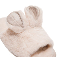 Loungeable Womens Fur Bunny Ear Slippers