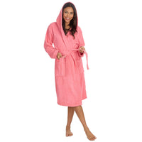 Forever Dreaming Womens Hooded Towelling Bathrobe