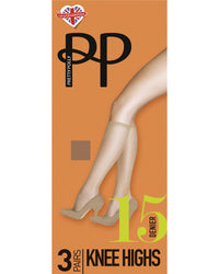 Pretty Polly Womens 3 Pack Everyday 15 Denier Knee Highs