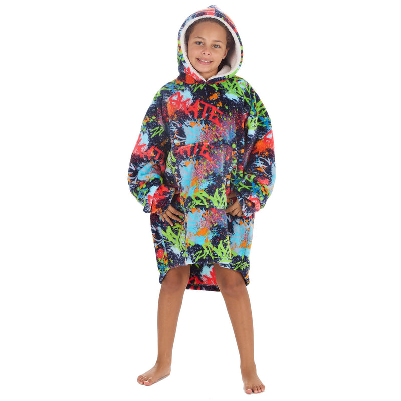 Huggable Kids Graffiti Oversized Snuggle Hoodie