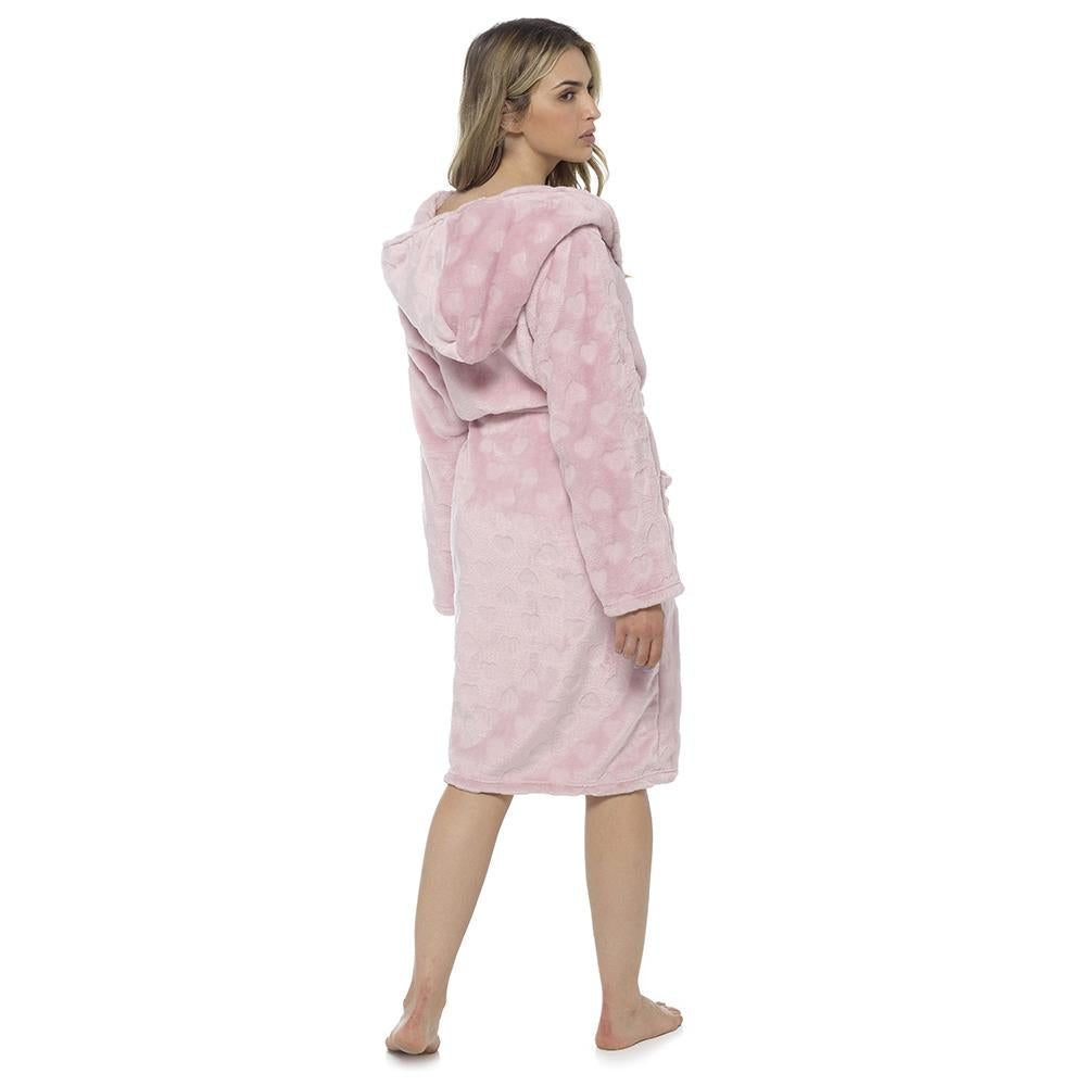 Foxbury Womens Heart Embossed Dressing Gown