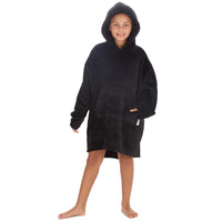 Huggable Kids Plain Oversized Fleece Hoodie