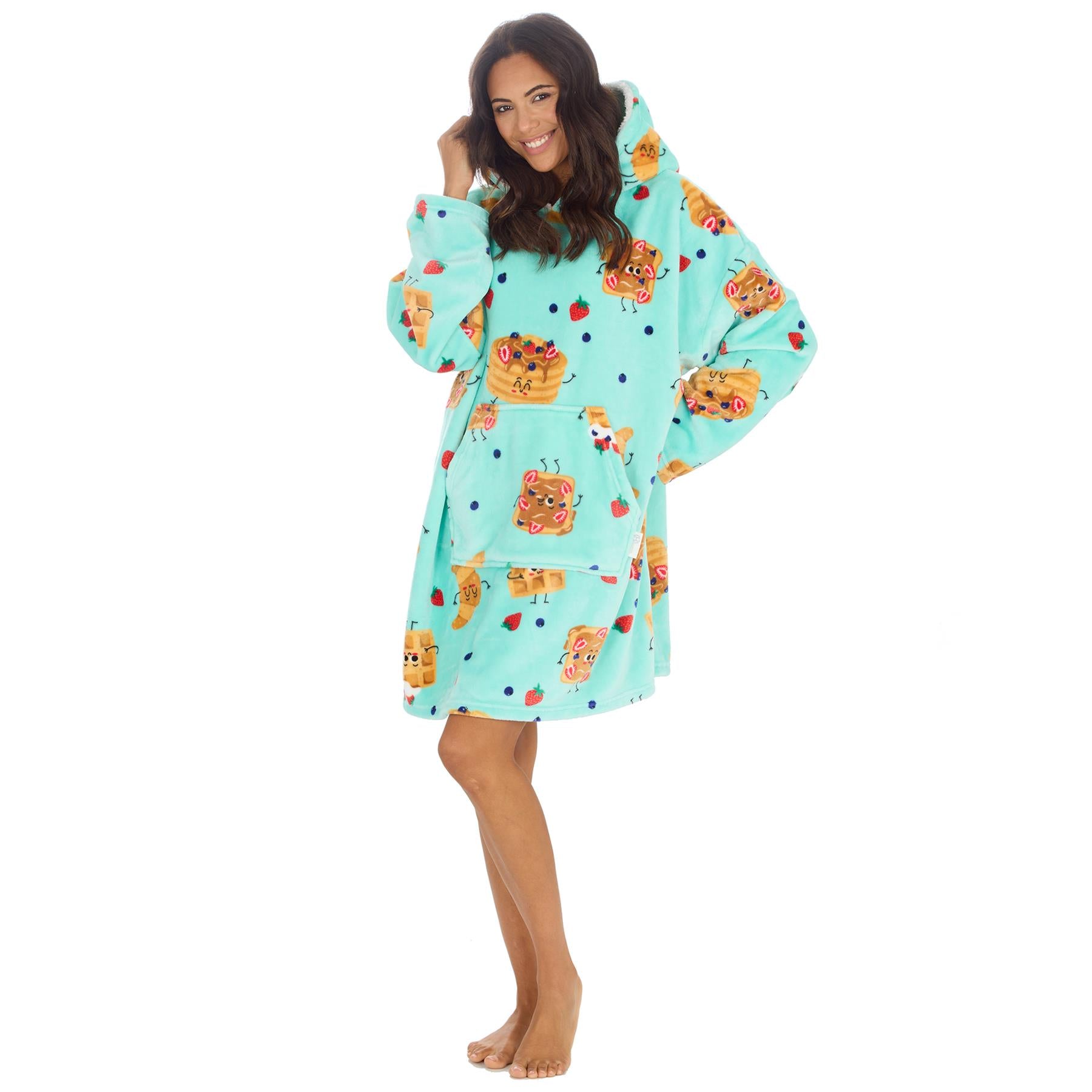 Huggable Womens Mint Brunch Snuggle Hoodie