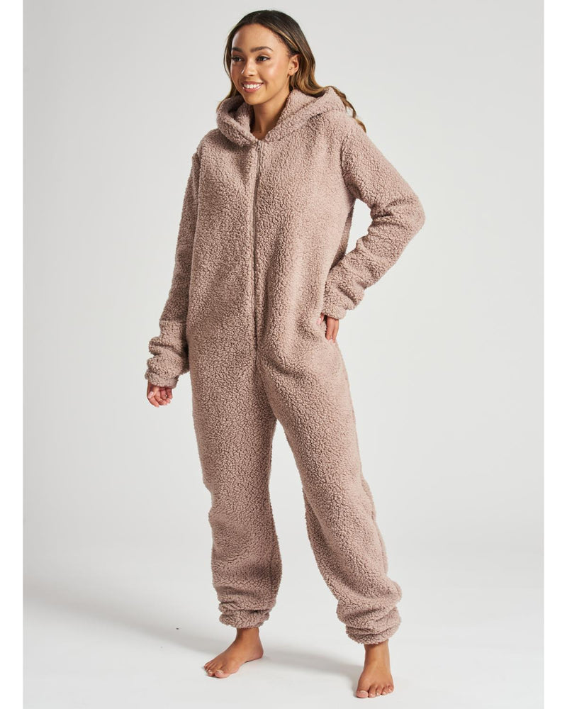 Loungeable Womens Teddy Sherpa Onesie