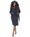 Foxbury Womens Dog Sherpa Fleece Dressing Gown