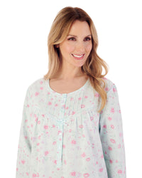 Slenderella Womens 100% Woven Cotton Long Sleeve Nightie