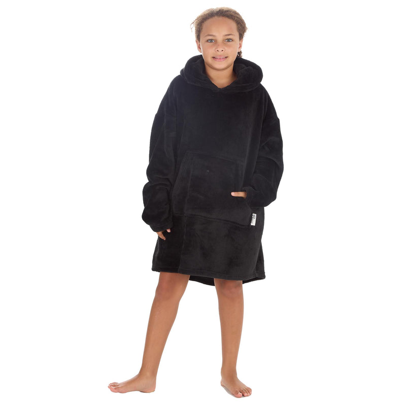 Huggable Kids Plain Oversized Fleece Hoodie