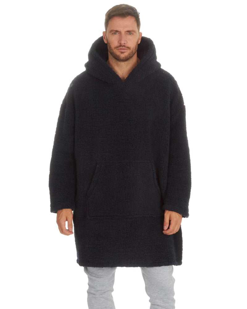 Huggable Mens Borg Fleece Oversized Hoodie