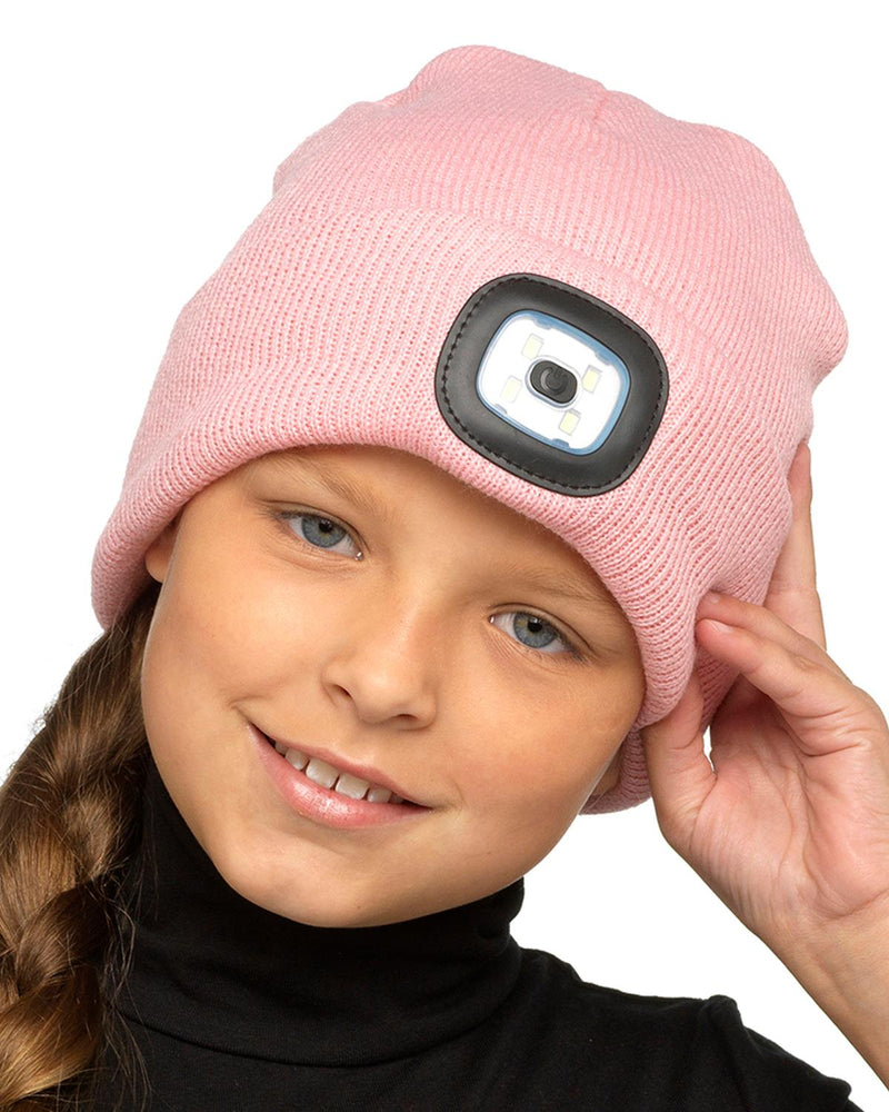 Kids LED Light Knitted Beanie Hat