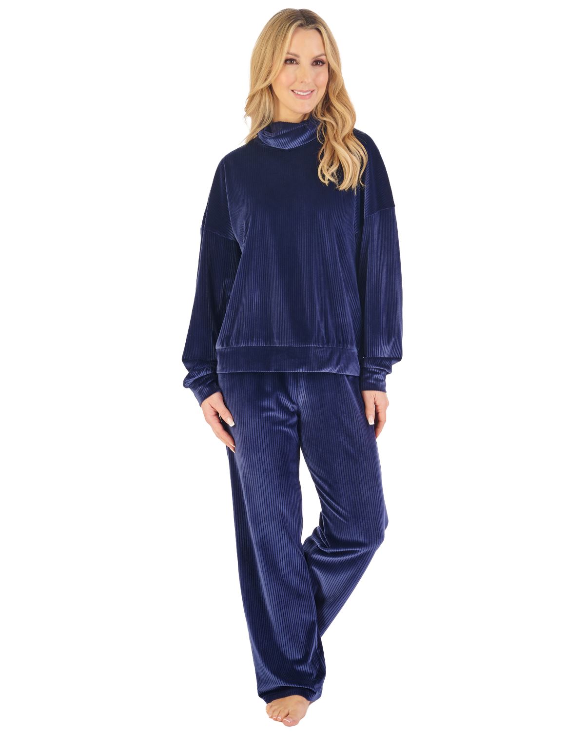 Gaspé Womens Lounge Velour Stripe Pyjamas