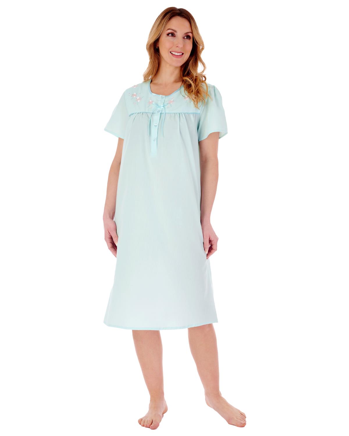 Slenderella Womens Polycotton Short Sleeve Nightdress