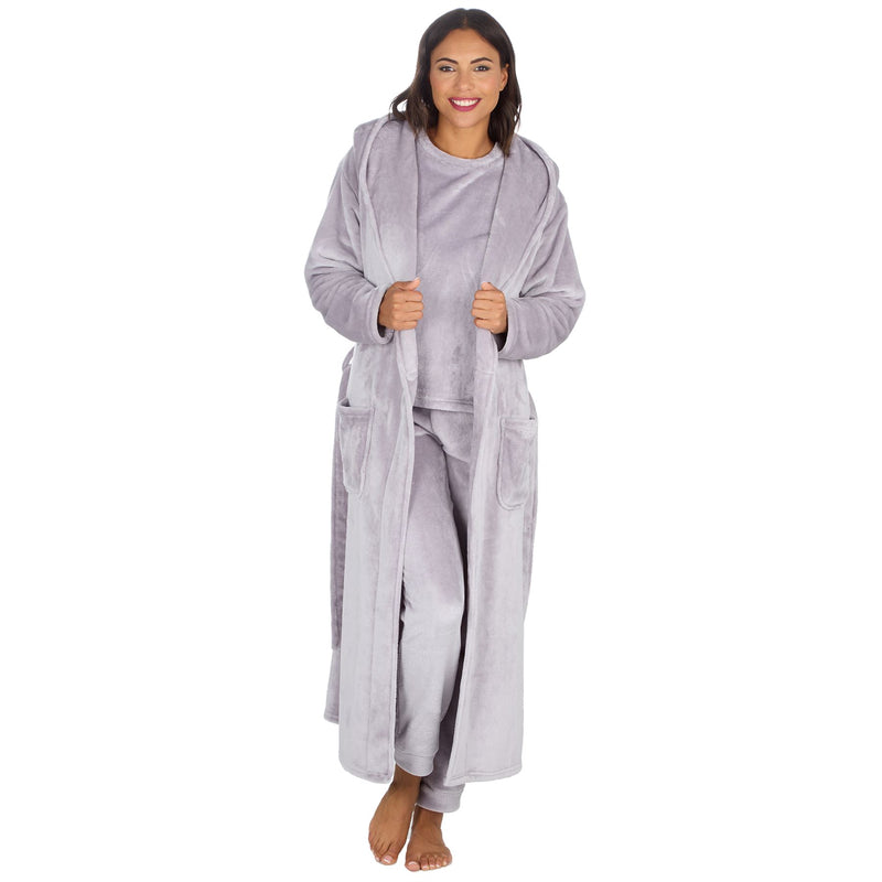 Forever Dreaming Womens Shimmer Fleece Dressing Gown