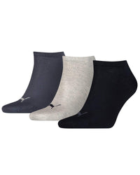 Puma Unisex 3 Pack Cotton Sneaker Socks