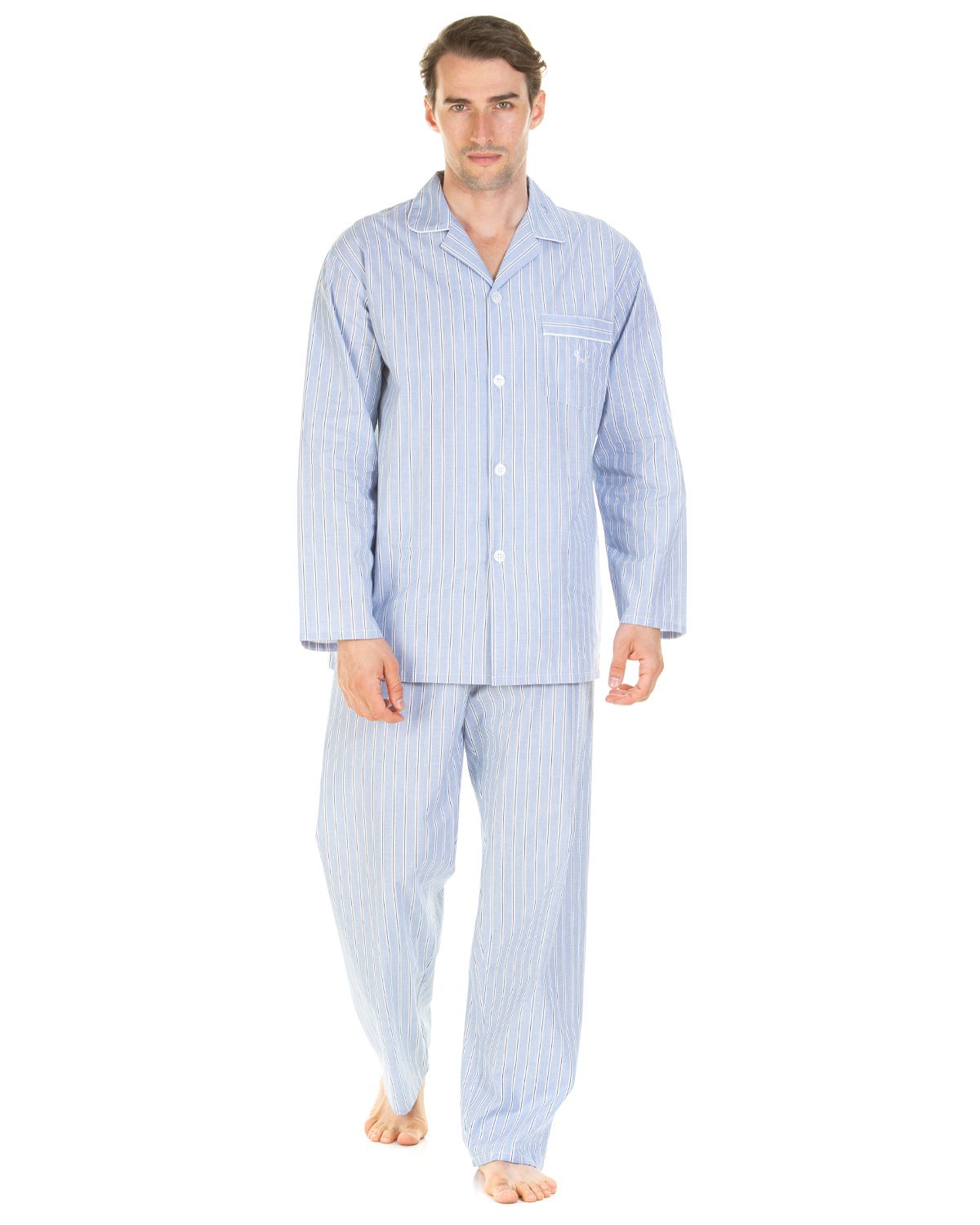 Haigman Mens 100% Poplin Cotton Pyjamas