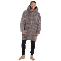 Huggable Mens Sherpa Fleece Oversized Blanket Hoodie