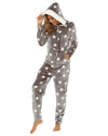 Slumber Hut Womens Grey Star Print Onesie