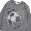 Boys Grey Football Long Pyjamas