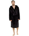 Mens Polished Fleece Contrast Piping Dressing Gown