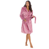 Forever Dreaming Womens Polished Hooded Dressing Gown