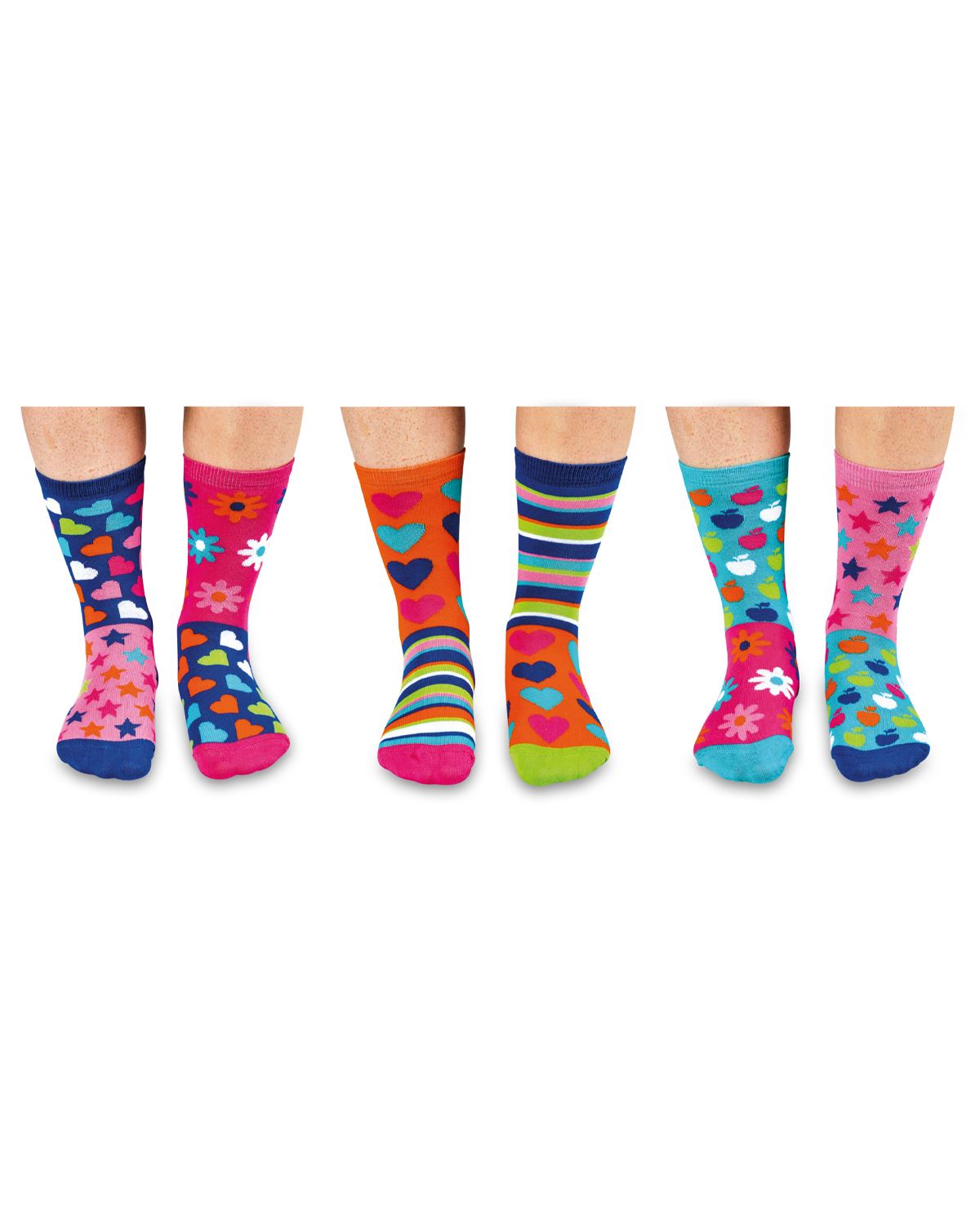 United Oddsocks Girls Hop, Skip & Funk Socks Gift Box