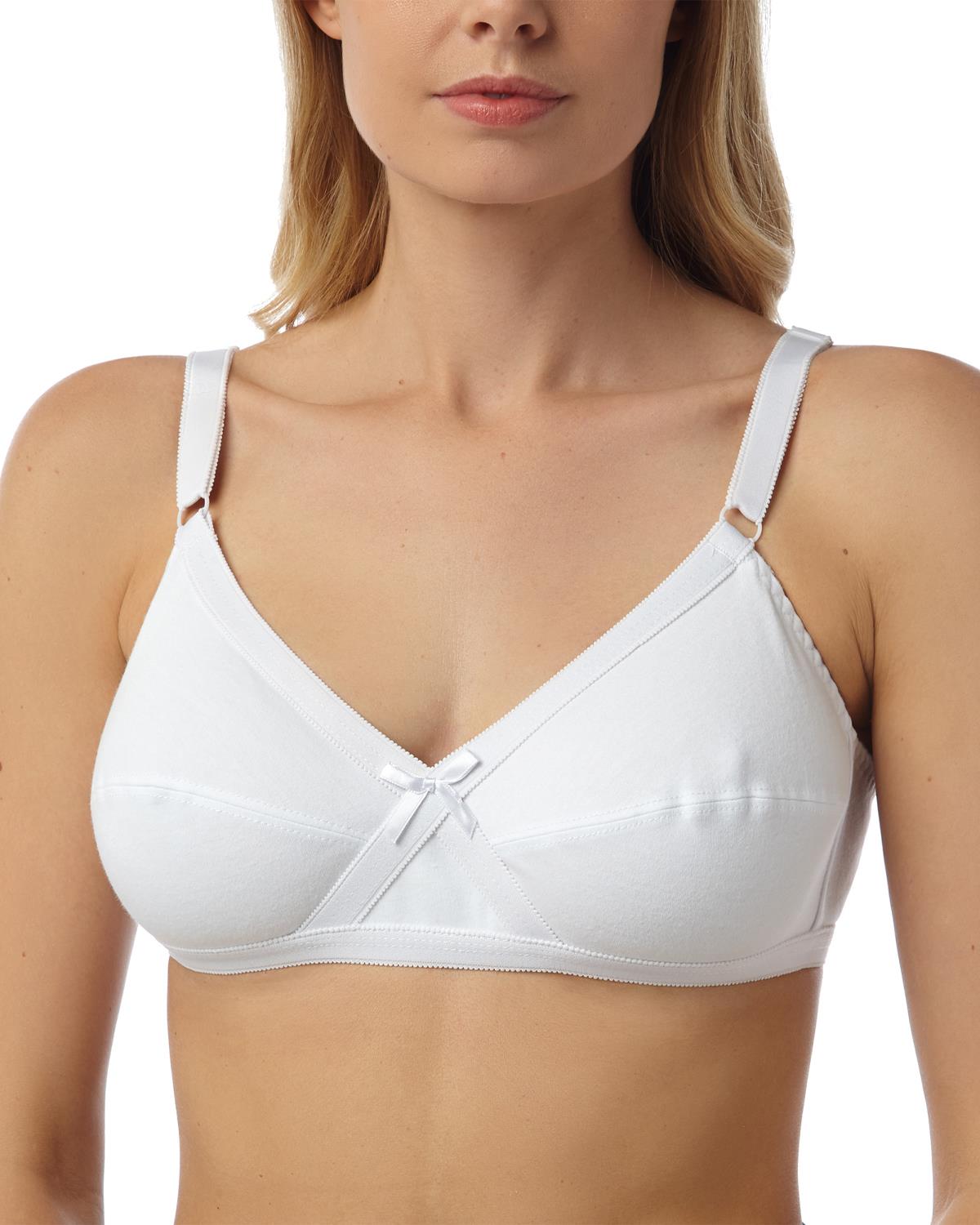 Marlon Womens Cotton Cross Front Wireless Comfort Bra