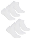 Womens 6 Pack Bamboo Trainer Socks