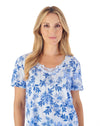 Slenderella Womens Floral Jersey Pyjamas