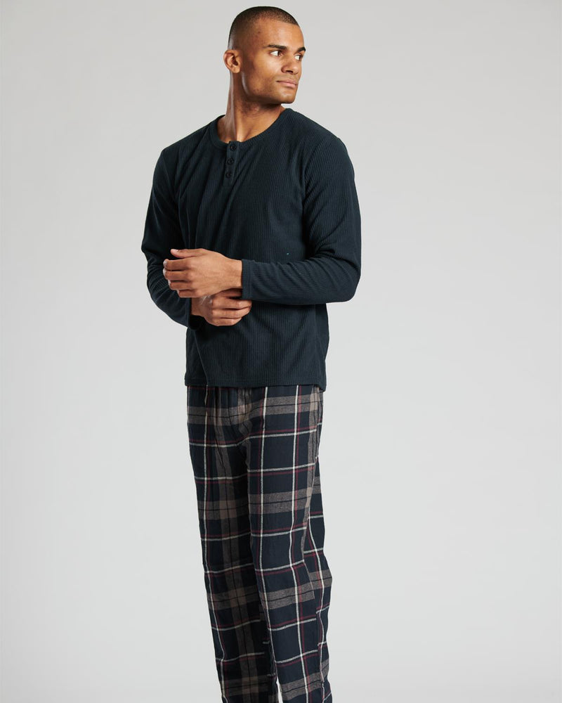 Loungeable Mens Fleece & Brushed Cotton Pyjamas