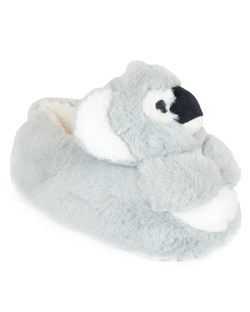 SlumberzzZ Girls Grey Koala Slippers