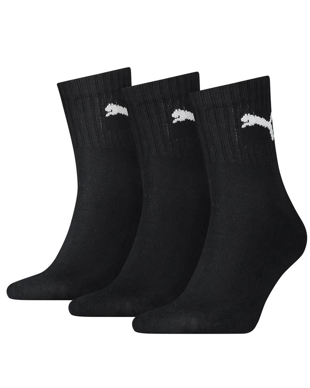 Puma Unisex 3 Pack Cotton Short Crew Socks