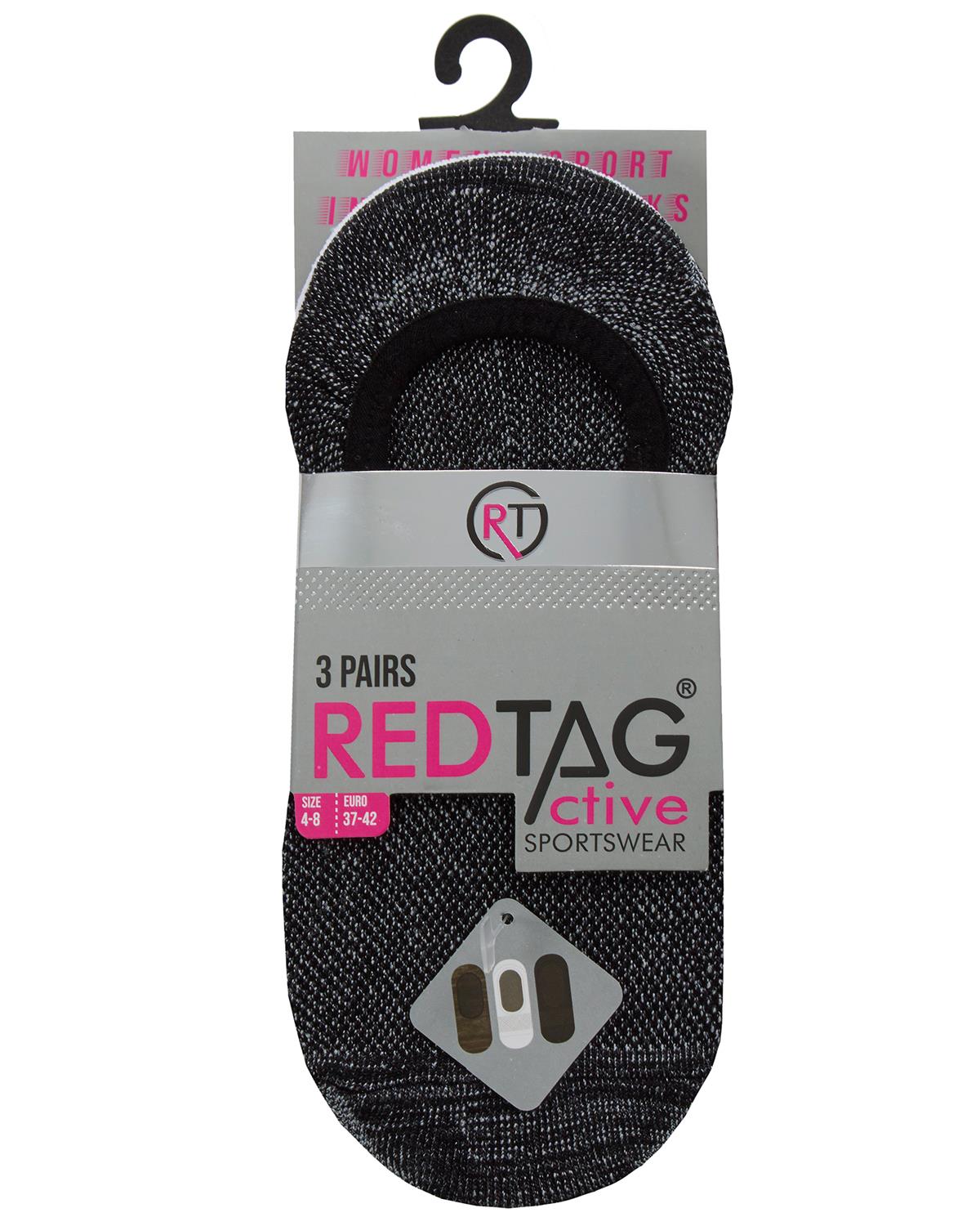 RedTag Womens 6 Pack Invisible Trainer Liner Socks