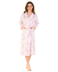 La Marquise Womens Primrose in Bloom Mock Quilt Robe