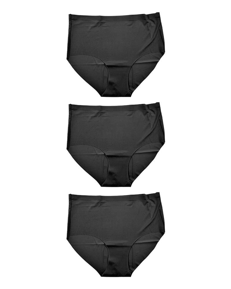 Anucci Womens 3 Pairs Seamless No VPL Full Briefs