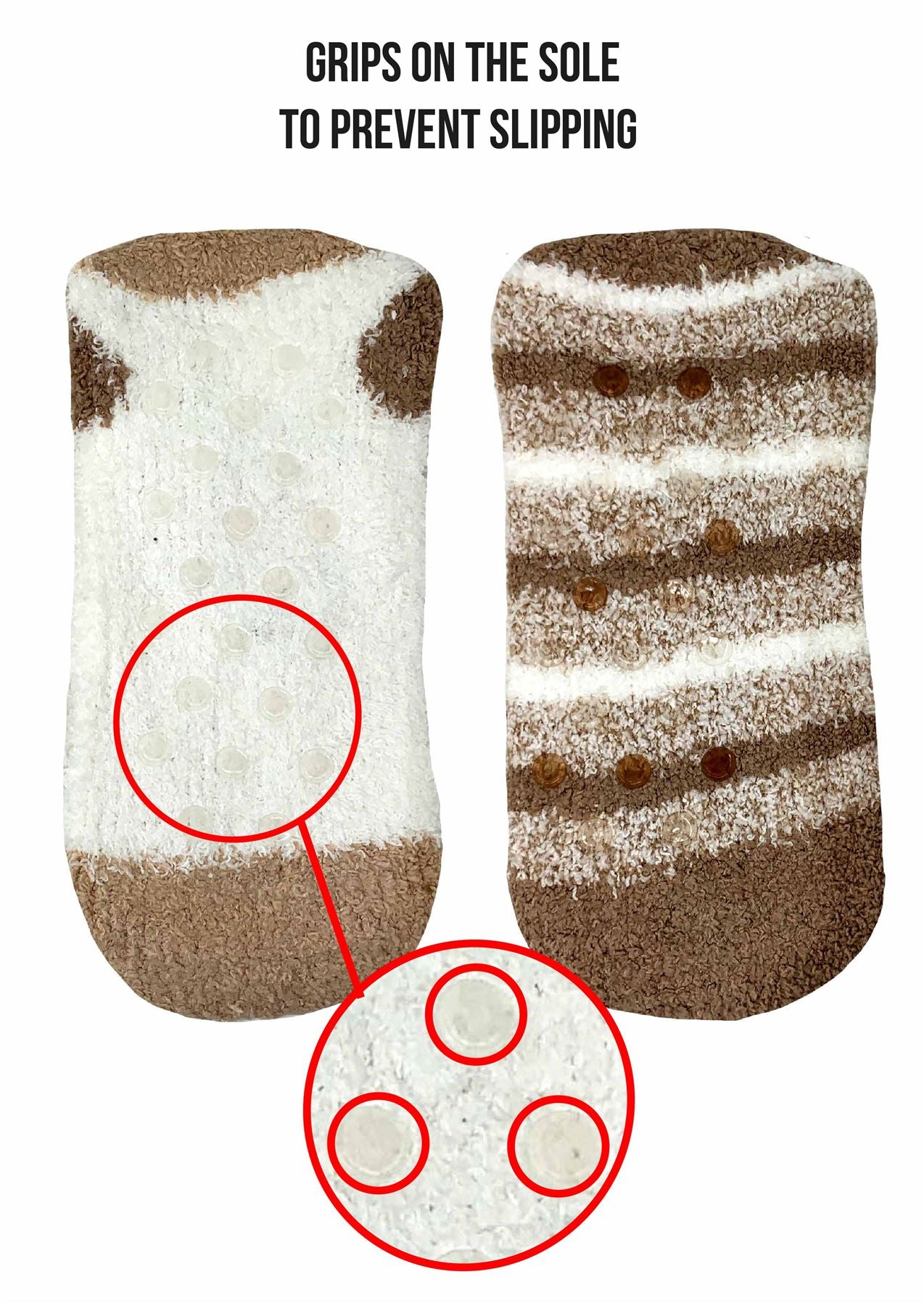 Bramble Womens 2 Pack Cream Deer Fluffy Socks