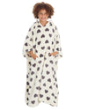 Huggable Girls Heart Print Oversized Blanket Poncho