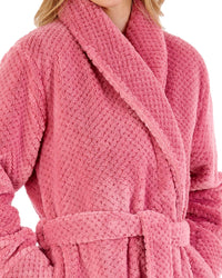 Slenderella Womens 52" Waffle Fleece Wrap Dressing Gown