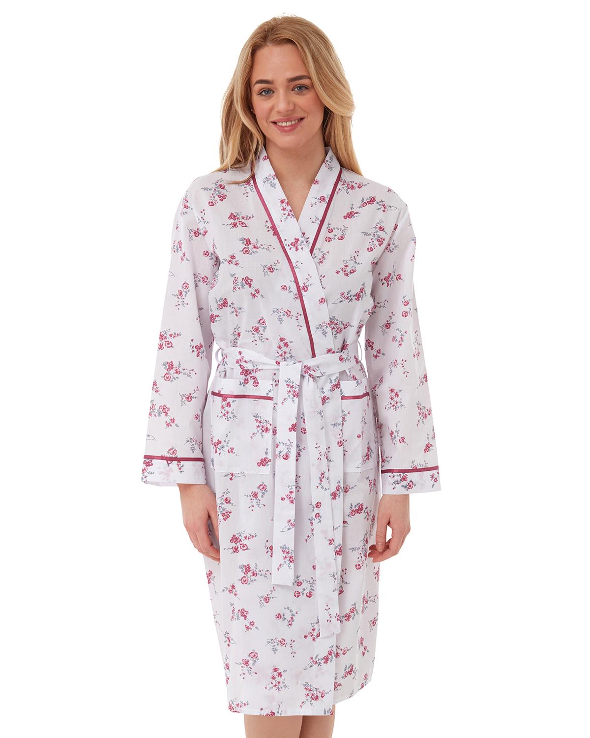 Lady Olga Womens Floral Woven Dressing Gown